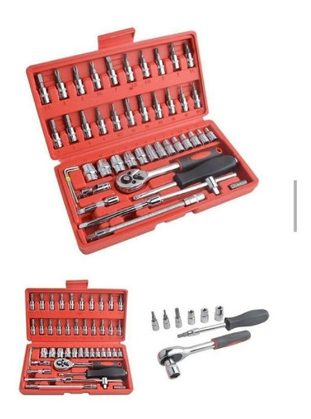 Set De Dados Y Punteros 46 Piezas, Encastre 1/4 PuLG 0
