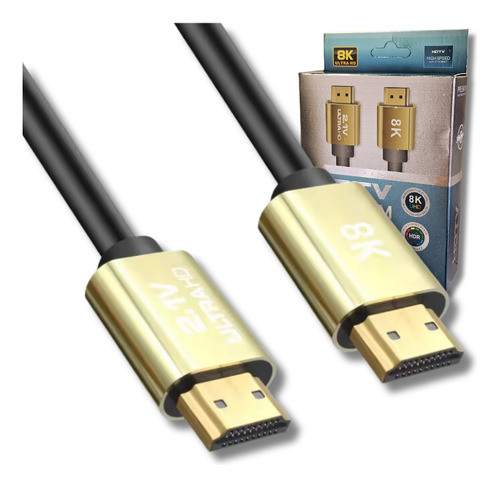 Cable 5m Hdmi 8k 120hz 2.1 Hdr Earc 48gbps Oro Amitosai 0