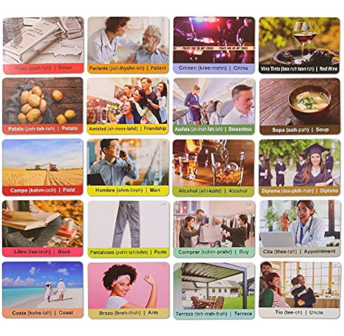 Spedemy Tarjetas De Vocabulario Español Para 1