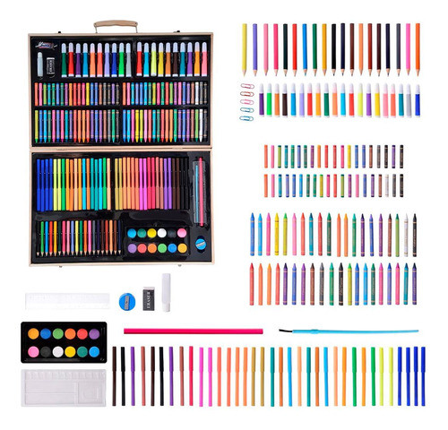 Set Arte Maleta Valija Escolar 180 Pcs Set Arte Completo 1