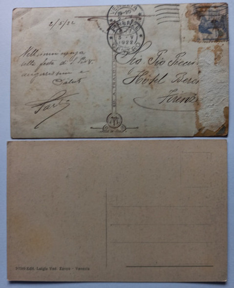 Antiguas Postales De Venecia, Italia 1