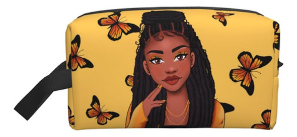 Yalinan African Black Girl Bolsa De Maquillaje Bolsa De Cosm 0