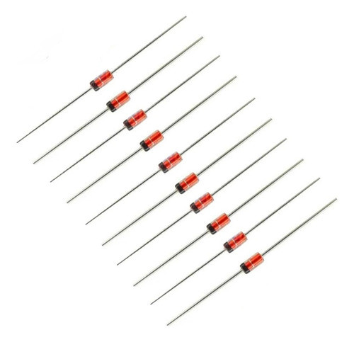 Diodo Zener 33v 1w 1n4752a 33 Volts Do-41 Pack X10 Unidades 0