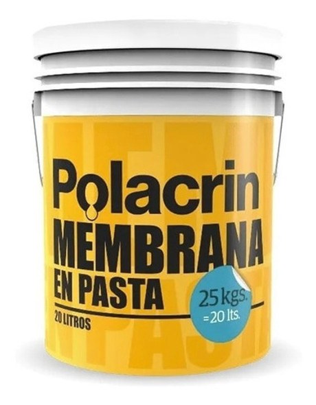 Membrana En Pasta Polacrin 10lts Blanco + Pincel 10 Agustina 0