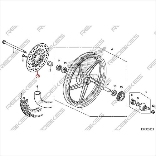 Disco Freno Honda New Wave S110 Original Delantero D1 1