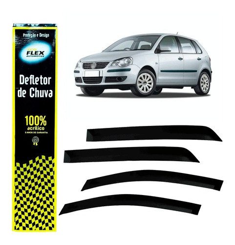 Calha De Chuva Protetor Vw Polo Hatch 2002 A 2016 4 Portas 1