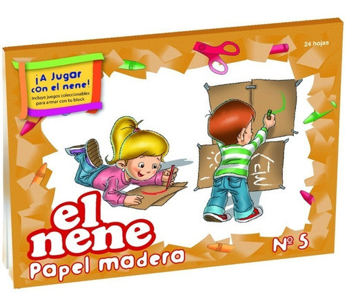 Block Papel Madera N5 El Nene X24 Hojas 0