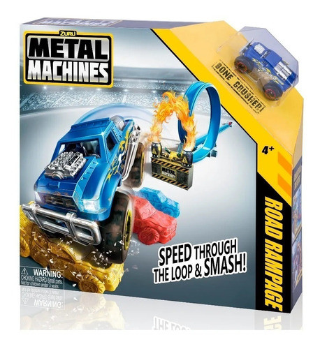 Pista Autos Metal Road Rampage Con Auto Juegos Nenes 0