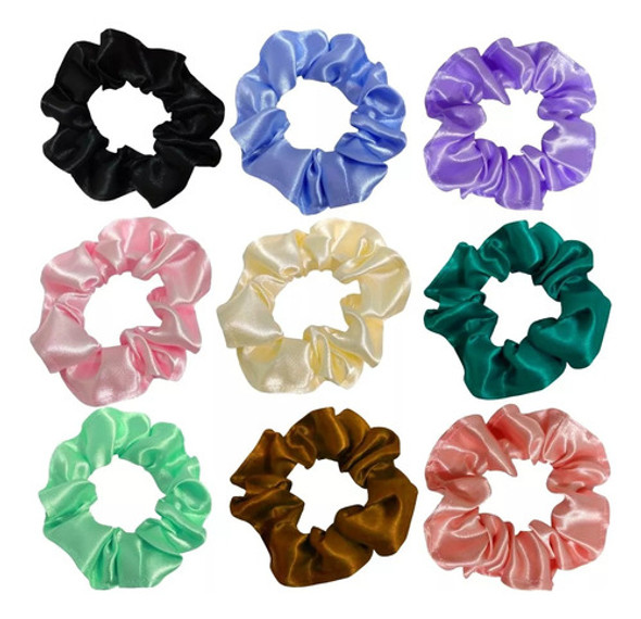 100  Rabicó De Cabelo Cetim Colorido + 1 Touca De Cetim 0