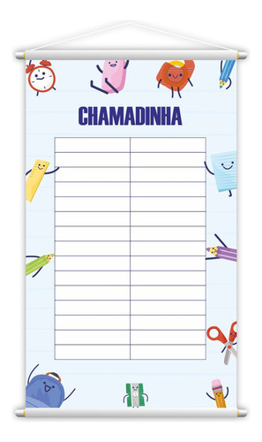 Banners Pedagógicos Quantos Somos + Chamadinha + Tempo - P 1