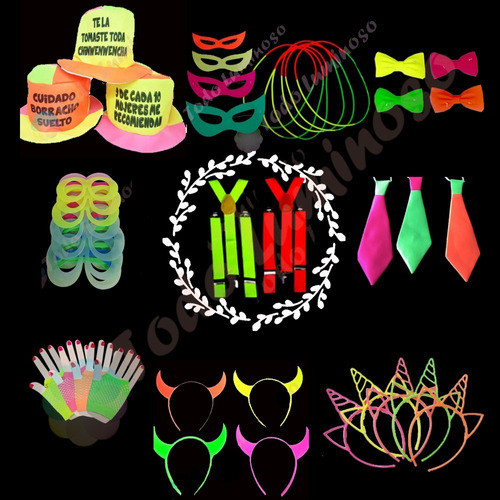 Combo Cotillon Fluo Premium 30-50 Personas 0