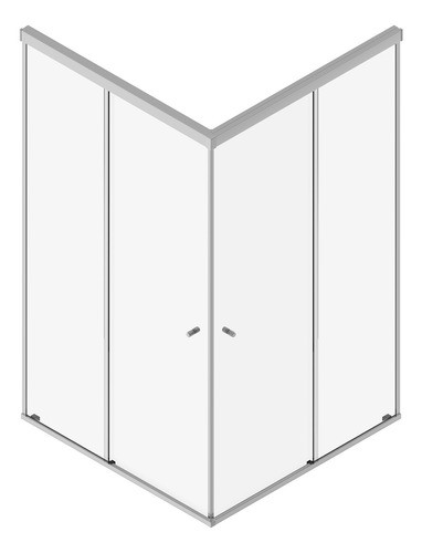 Kit Box Banheiro Quadrado Canto Brilhante 1,20x1,20 S/vidro 0