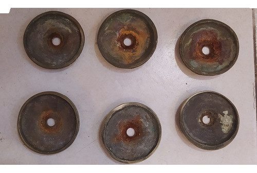 Flores En Bronce De Lampara Antigua 1