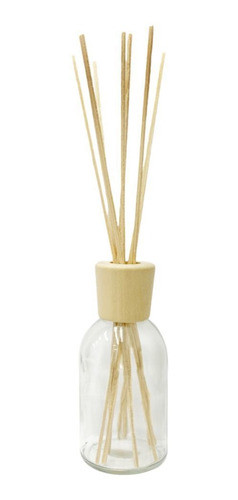 Frasco Difusor Vidrio 100 Cc Con Tapa Madera X20 0