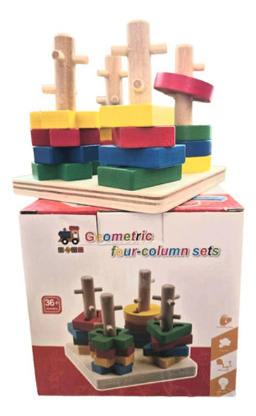 Juego Didáctico  4 Torres  - *ag* 0 Juego Didáctico  4 Torres  - *ag* 0