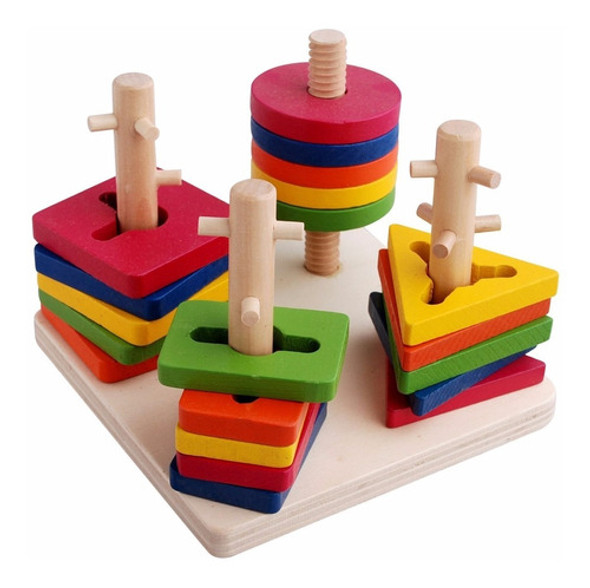 Juego Didáctico  4 Torres  - *ag* 1 Juego Didáctico  4 Torres  - *ag* 1