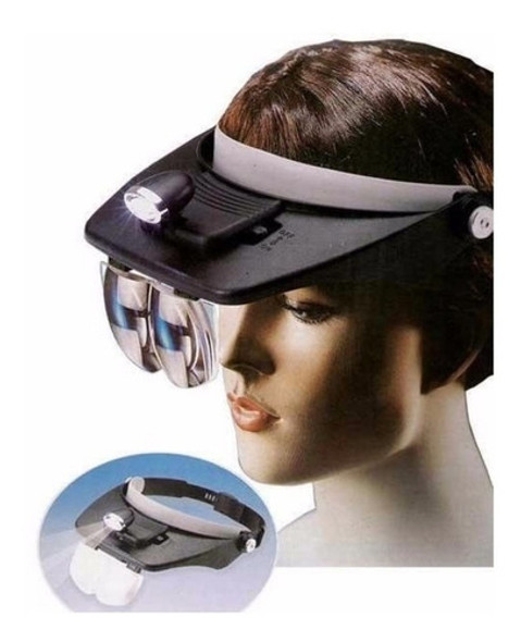 Lupa Vincha 4 Lentes Combinables Con Luz Led X6 De Aumento 0