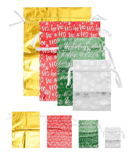 Saco De Biscoitos De Natal, Saco De Natal Com Cordão, Armaze 0