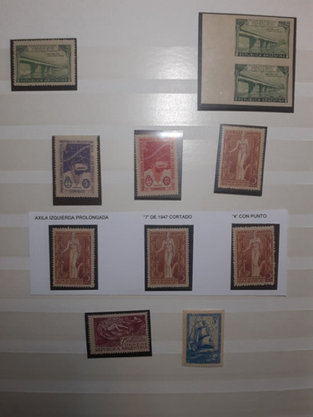 Filatelia Lote 21 Estampillas Mint Año 1947 Argentina 1