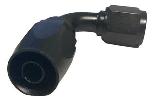 Conexão 6an / An6 Curva 90° Graus Preta Mangueira Inox Nylon 1