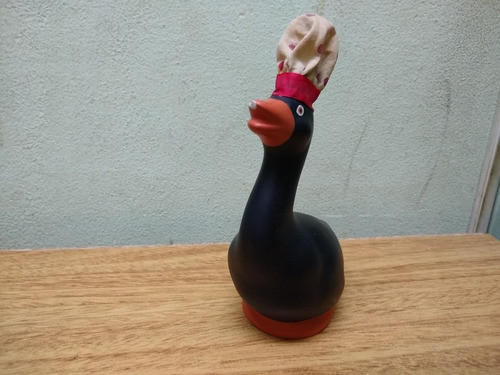 Pato Cocinero De Ceramica Con Gorro De Tela Lindo Adorno 1