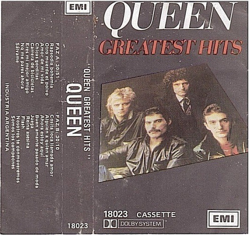 Queen  Greatest Hits- Music Cassette Original Ind.argentina 0