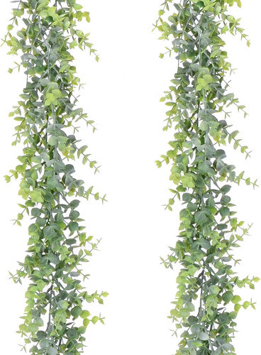 2 Guirnaldas De Eucalipto De Imitacion Para Imitacion -1.83m 0