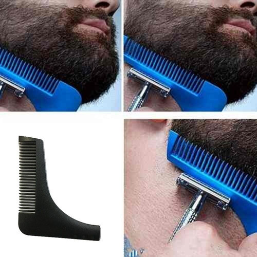 Pente Barba Ferramenta Régua Maxilar Modelar Perfeito Preto 1