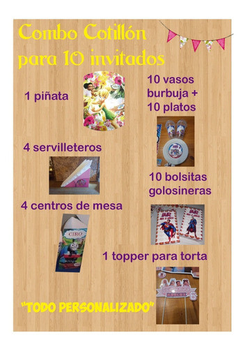 Cotillón Kit Cumple Personalizado X 10 Leo El Camión 1