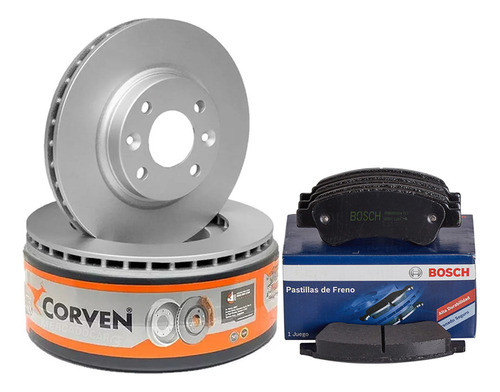 Discos Freno Del + Pastillas Bosch P/ Citroen C3 1.6 Vti 0