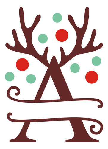 Kit Cliparts Vectores Monogramas Navidad Iniciales #n135 0