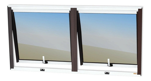 Janela De Alumínio Maxim-ar 2 Seções 60x120cm Vidro Wt 0