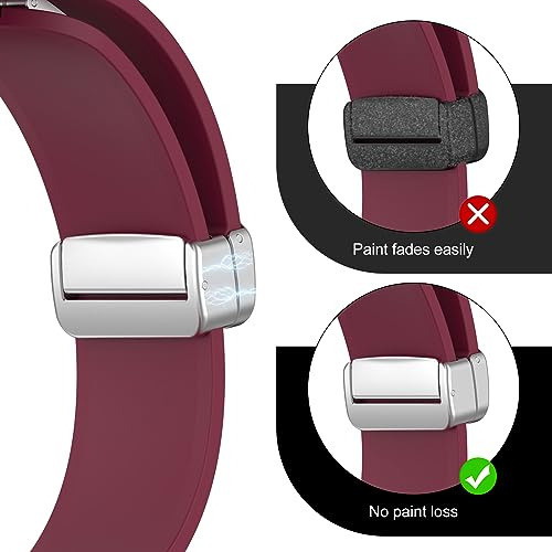 Malla Para Samsung Galaxy Watch 6 /6 Classic, Bordo Y Negro 1