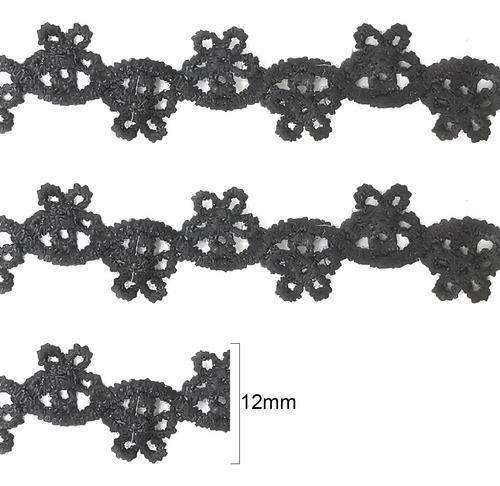 Guipir Poliéster - 12mm X 15y - Preto 044 - Ro.152111 1