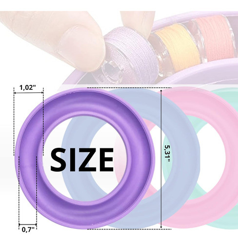 Organizador De Bolillos Redondo 4 Piezas Para Máquinas De Co 1