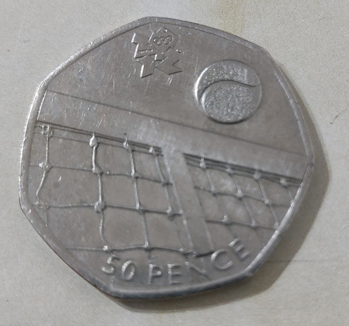 Moneda Conmemorativa Jj.oo. Londres (tenis) 50 Peniques 2011 1