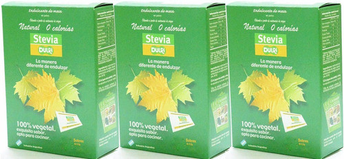 Stevia En Saquitos Por 100 Sobres De 0,5 Grs - Dulri X 3 Uni 0