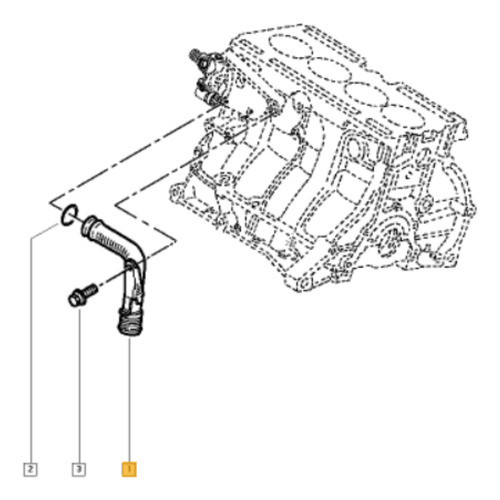 Caño Bomba De Agua Renault Clio 2 Mio 1.2 16v Con Aire 1