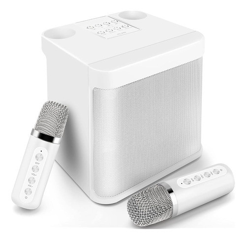 Máquina De Karaoke Con 2 Micrófonos Inalámbricos, Altavoz Bl 0