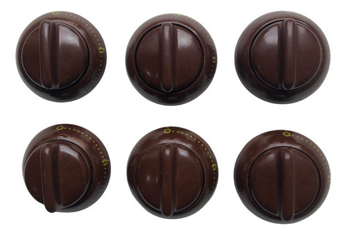 6 Perillas Cocina Longvie ,411/600/2411/2501/2600 Marron 0