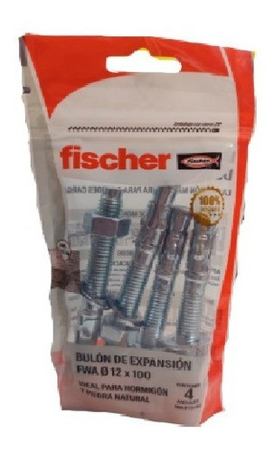 Bulónes De Expansión Fwa 12x100 X 4 Unidades Fischer 1