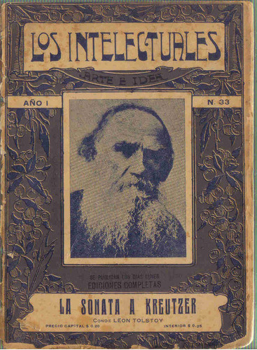 La Sonata A Kreutzer -tolstoy -los Intelectuales Año 1 Nº33 0