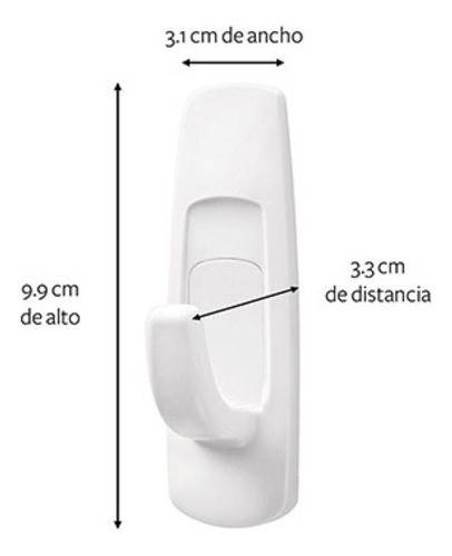 Perchero Autoadhesivo Grande 3m Command Serviciopapelero 1