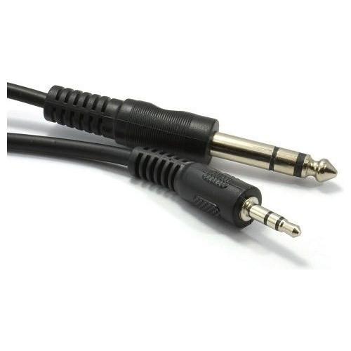 Cable Audio Plug A Miniplug Estereo 3,5mm A 6mm 1 Mts 0