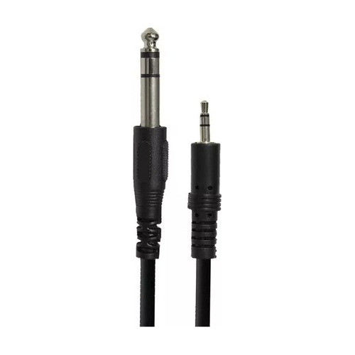 Cable Audio Plug A Miniplug Estereo 3,5mm A 6mm 1 Mts 1