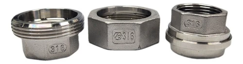União Com Assento Integral Femea/femea Inox 316 De 2polegada 1