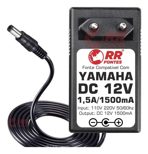 Fonte Carregador 12v Para Yamaha Piano Digital P-85 1
