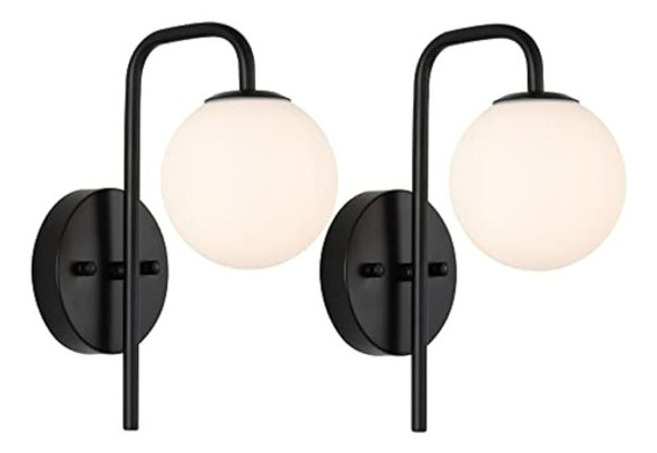 ~? Byoliima Mid Century Modern Globe Wall Lamp Paquete De 2 0