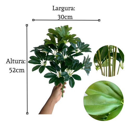 Kit De 3 Folhagens Artificiais Mini Arbustos Alta Qualidade 1