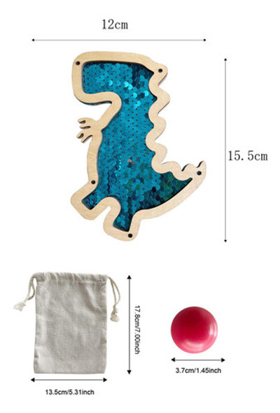 12pçs Bolas De Madeira Montessori, Dinossauro Azul 1 12pçs Bolas De Madeira Montessori, Dinossauro Azul 1